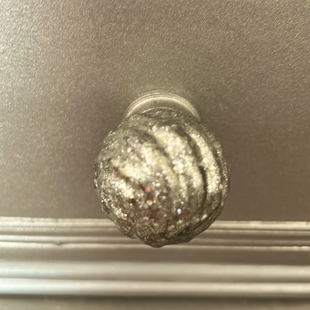 Pier One Mercury Glass Knobs Pulls Drawers Metallic Gold Silver Glam